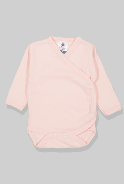 Envelope Bodysuit & Footie Set Flannel/Jersey - Plain Pink (0-3M)