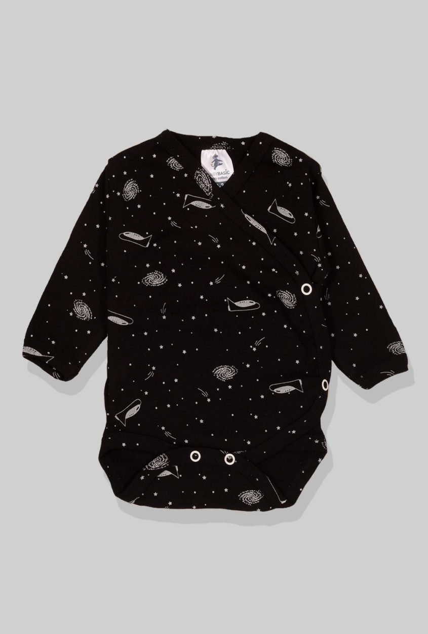 Envelope Bodysuit & Footie Set Flannel - Spaceships (0-3M)