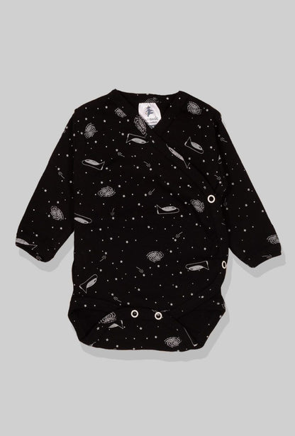 Envelope Bodysuit & Footie Set Flannel - Spaceships (0-3M)