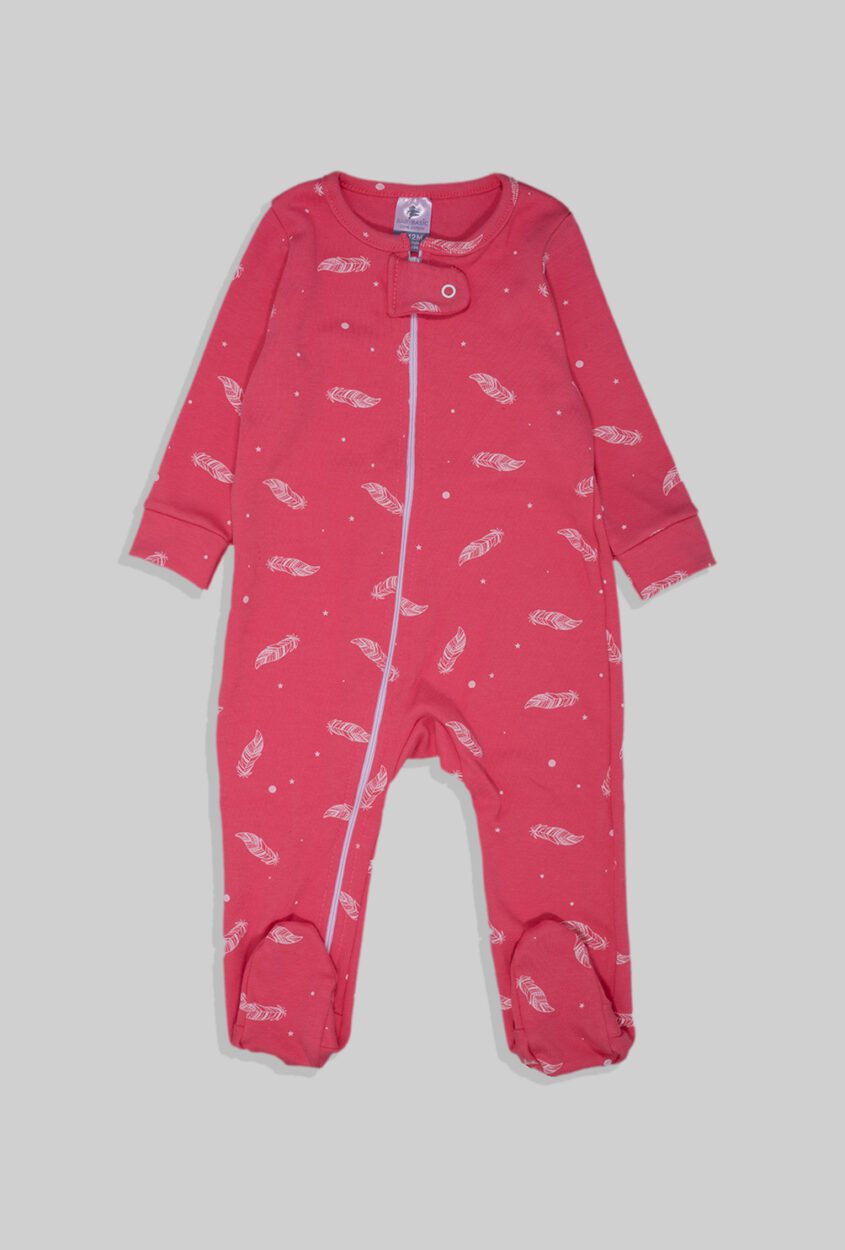 Set of 3 - Double-Zip Flannel Zipsuits - Shooting Star | Feathers | Solid (0-12 Months)