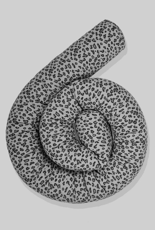 Grey Leopard Crib Bumper