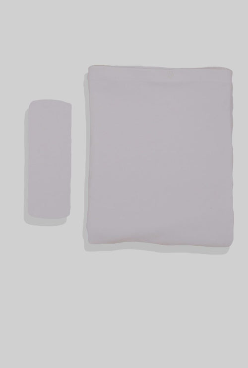 Duvet Cover + Fitted Sheet - Plain Light Grey