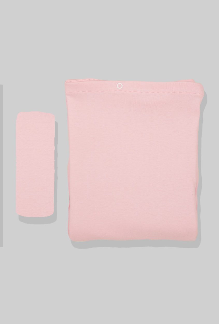 Duvet Cover + Fitted Sheet - Plain Light Pink