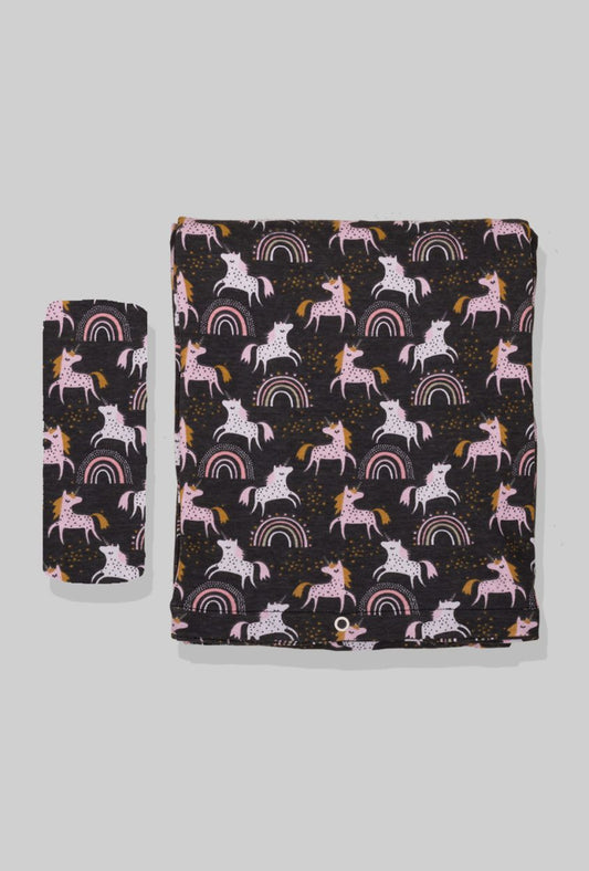 Duvet Cover + Fitted Sheet - Unicorn