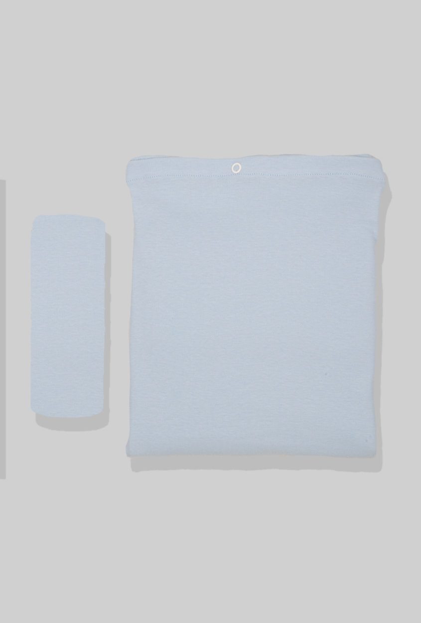 Duvet Cover + Fitted Sheet - Plain Light Blue