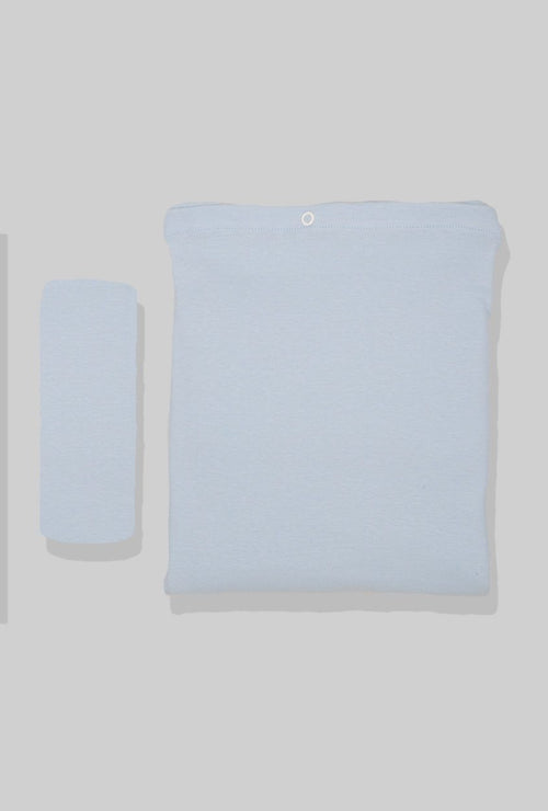 Duvet Cover + Fitted Sheet - Plain Light Blue