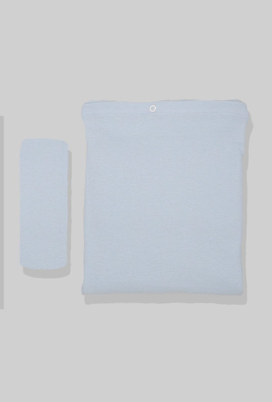 Duvet Cover + Fitted Sheet - Plain Light Blue