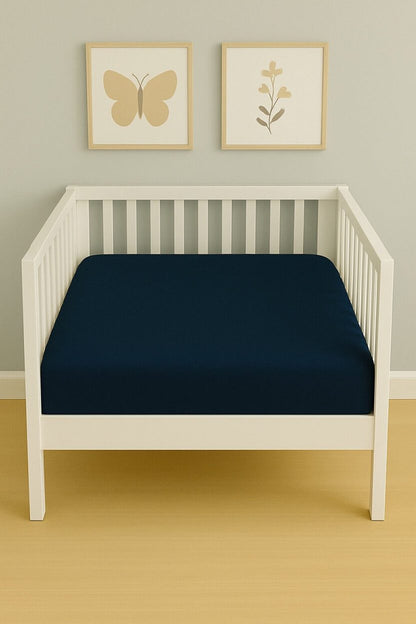 Blue Fitted Sheet - Cot / Toddler Bed | Cradle | Stroller | Playpen