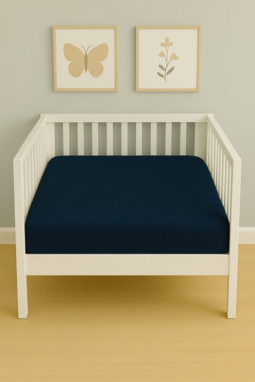 Blue Fitted Sheet - Cot / Toddler Bed | Cradle | Stroller | Playpen
