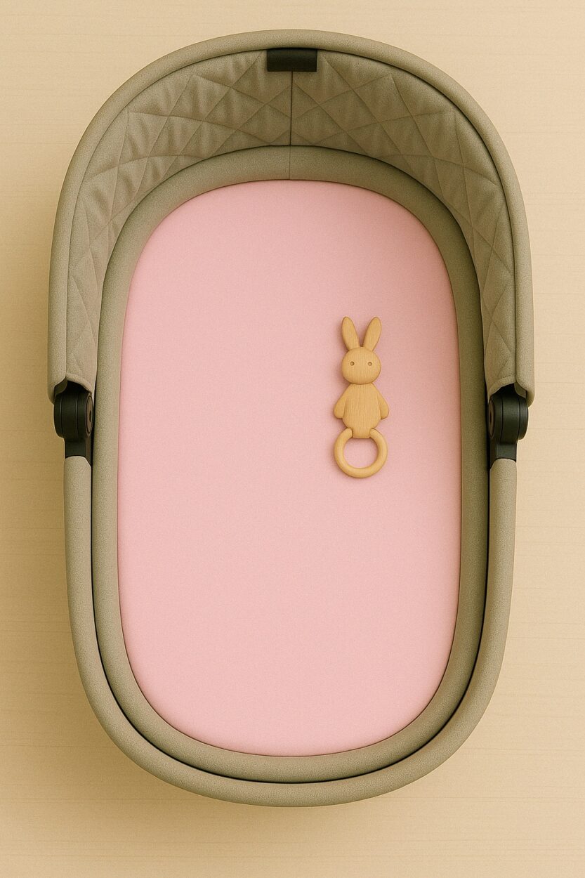 Baby Pram Sheet - Plain Pink