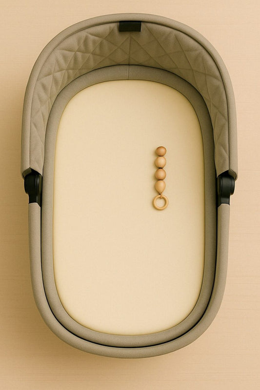 Baby Pram Sheet - Plain Cream