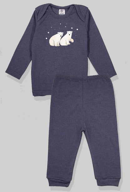 Set of 5 - Long Sleeve Flannel Sleepsuits - Lion | Hot Air Balloon | Car | Polar Bear | Helicopter (1-2.5 Years)