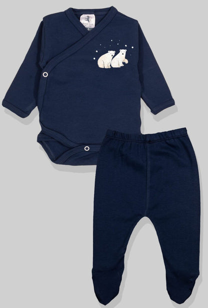 5-Pack Sets - Envelope Bodysuit & Footie Flannel/Jersey | Penguin | Polar Bear | Helicopter | Hippo | Cheetah (0-3M)