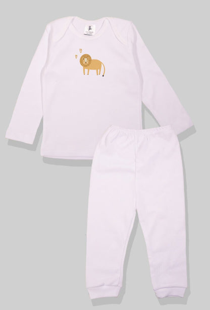 Set of 5 - Long Sleeve Flannel Sleepsuits - Lion | Hot Air Balloon | Car | Polar Bear | Helicopter (1-2.5 Years)