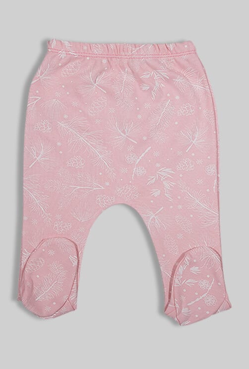 4-Pack Flannel Footies - Feathers Flowers X-Marks (0-3M)