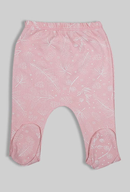 4-Pack Flannel Footies - Feathers Flowers X-Marks (0-3M)
