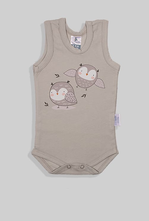 Set of 4 - Tank Bodysuits - Donuts Cupcakes Solid & Birds (3 Months - 2 Years)