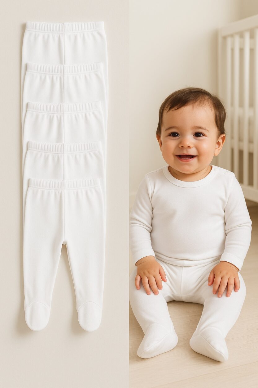 Footies - Baby Jersey/Flannel | Set of 5 | Mixed Sizes | Unisex