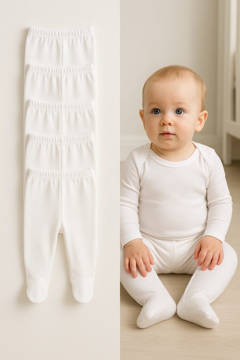 Footies - Baby Jersey/Flannel | Set of 5 | Mixed Sizes | Unisex