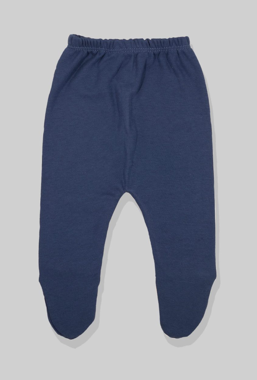 Envelope Bodysuit & Footie Set Flannel/Jersey - Plain Blue (0-3M)