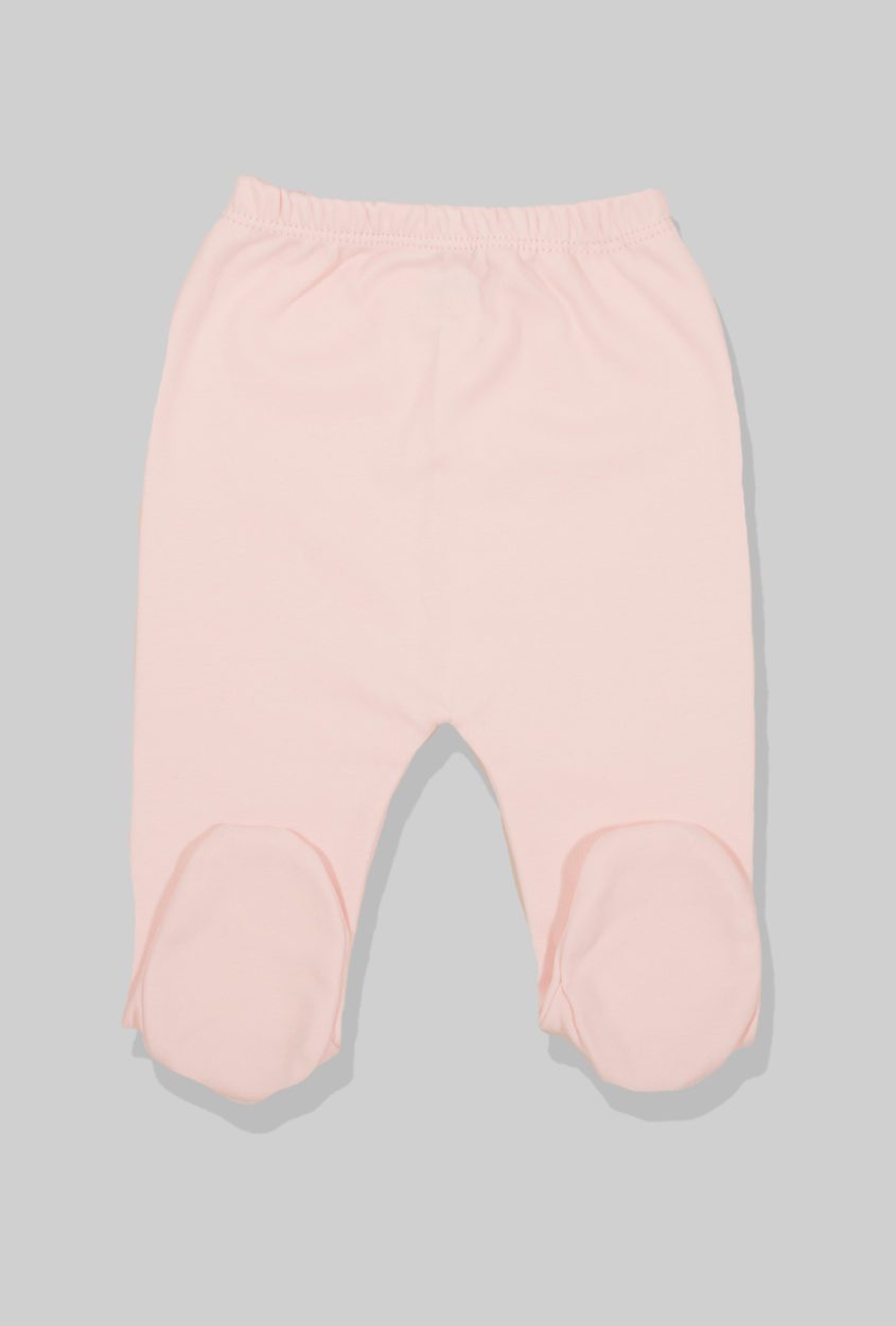 Envelope Bodysuit & Footie Set Flannel/Jersey - Plain Pink (0-3M)