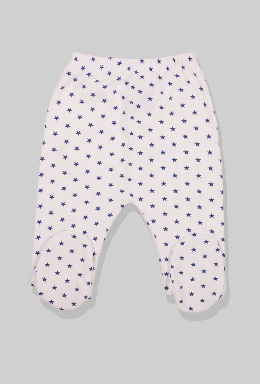 Flannel Open-Leg Pants & Bodysuit Set - Small Blue Stars (0-2 Years)