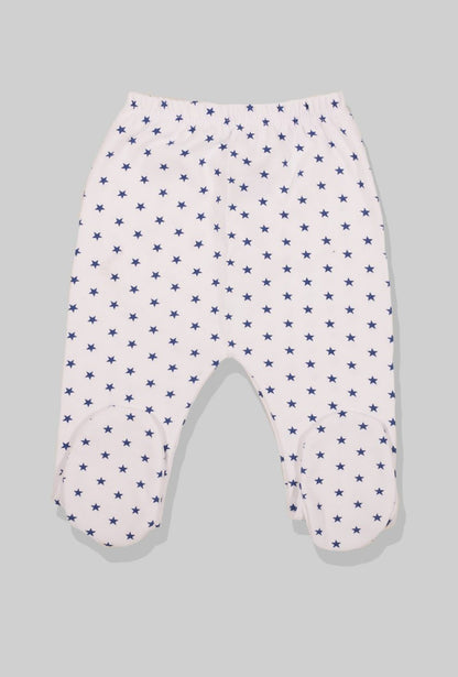 Flannel Open-Leg Pants & Bodysuit Set - Small Blue Stars (0-2 Years)
