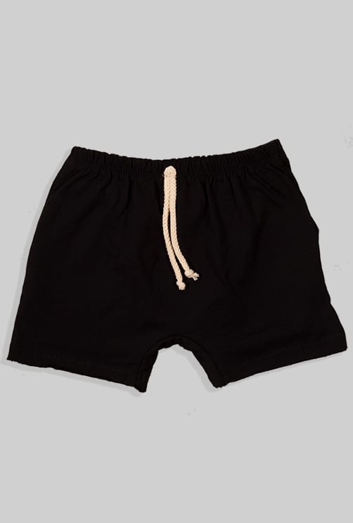 Drawstring Pants - Solid - Black (3 Months - Age 2)