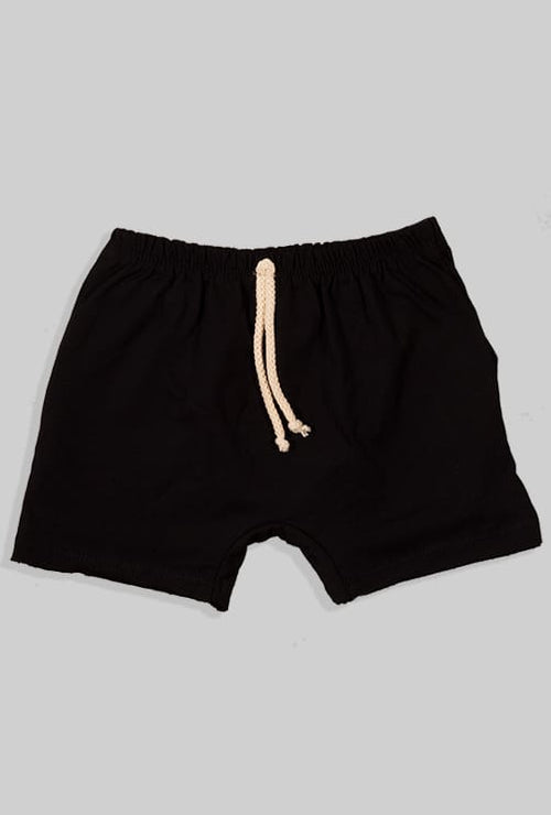 Drawstring Pants - Solid - Black (3 Months - Age 2)