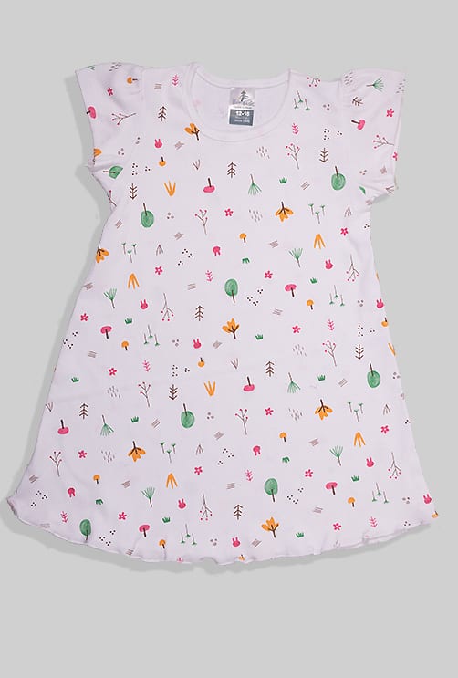 Short Sleeve Nightgown - Colorful Forest (1-5 Years)