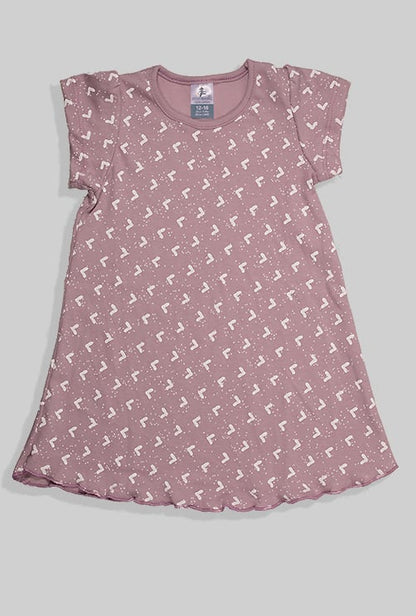 Set of 2 - Short Sleeve Nightgowns - Stars Triangles (1-5 Years)