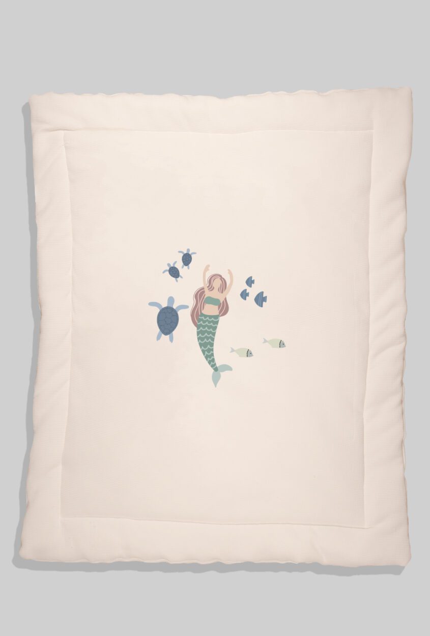 Waffle Knit Blanket - Mermaid