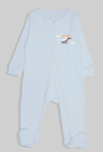 3-Pack Double Zip Jersey Rompers - Helicopter & Cars (0-3M)