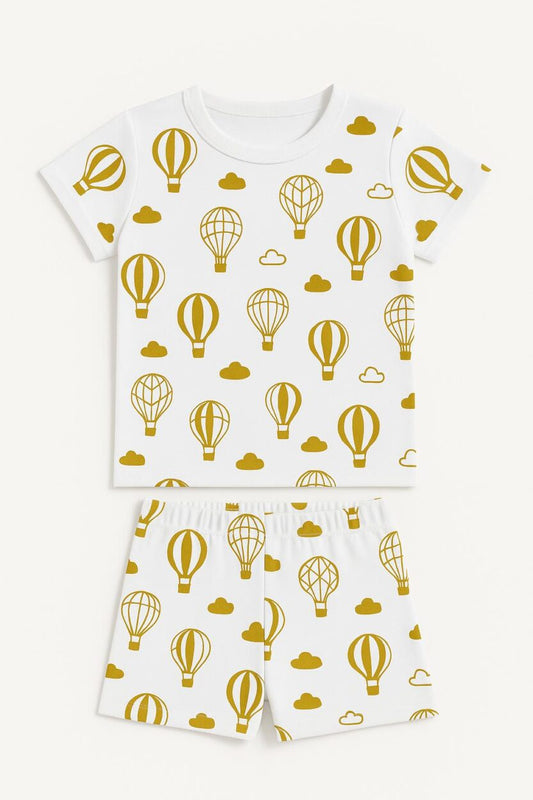 Short Sleepsuit Set | Hot Air Balloons (2-4 Years)