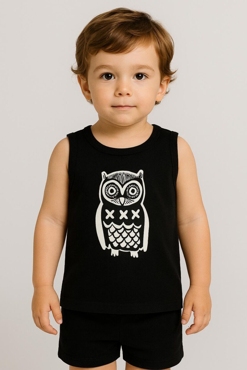 Tank "Owls" - Black