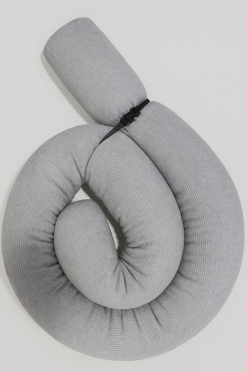 Crib Bumper Snake - Light Grey