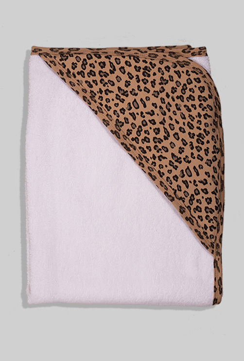 Hooded Towel Cheetah - 100% Cotton