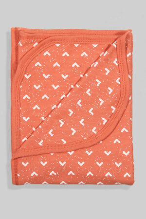 Summer Blanket - Orange Triangle - 100% Cotton