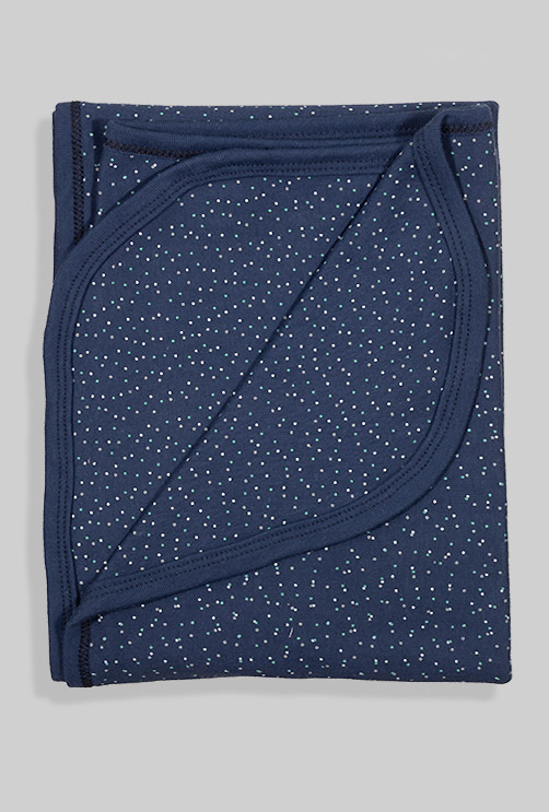 Summer Blanket - Blue Polka Dot- 100% Cotton