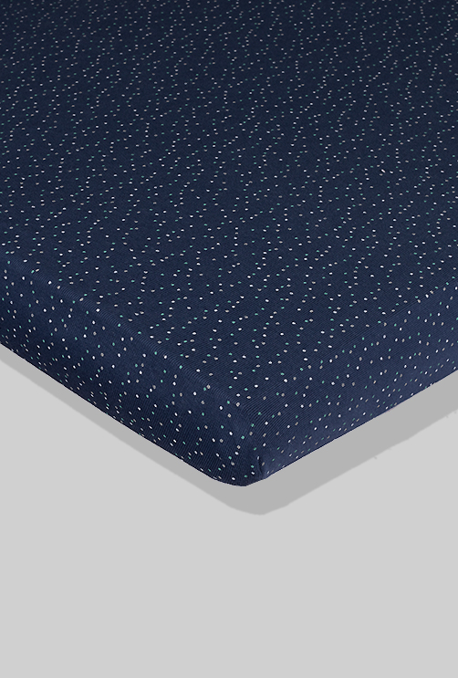 Blue with Polka Dots- Baby Duvet + Duvet Cover + Sheet