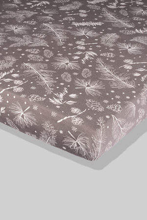 Dark Grey Sheet with Flowers (available in 2 sizes) - 100% Cotton