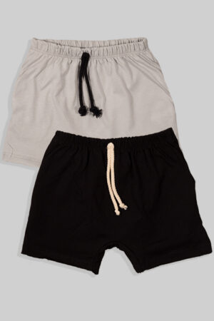 2 Pack - Shorts - Black and Grey (3 months-2 years)