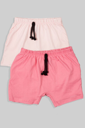 2 Pack - Shorts - Pink and Light Pink (3 months-2 years)