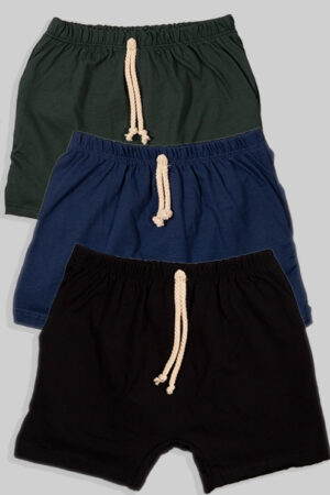 3 Pack - Shorts - Blue Black Dark Green (3 months-2 years)
