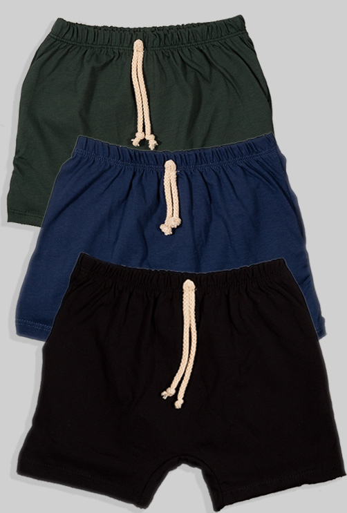3 Pack - Shorts - Blue Black Dark Green (3 months-2 years)