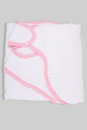 Apron Towel 100% Cotton - White and Pink