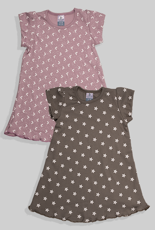 2 Pack - Nightdress Pajama (12 months - 4 years)