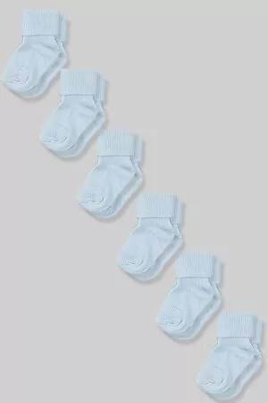 Six Pack Blue Socks (0-6M)