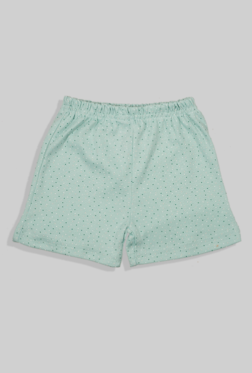 Short Pajamas - Seafoam Green with Polka Dots (12 months - 4 years)