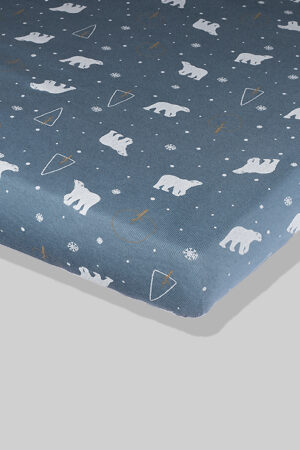 Blue Sheet with Bears (available in 2 sizes) - 100% Cotton